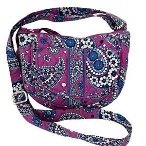 Vera Bradley Boysenberry Lizzy Crossbody Organizational Adjustable Strap Bag